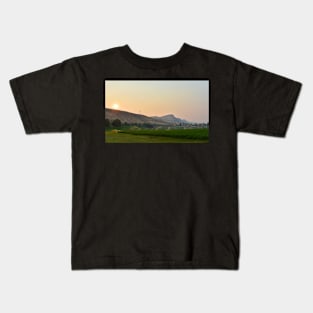 Summer Sunset over a Rural Landscape Kids T-Shirt